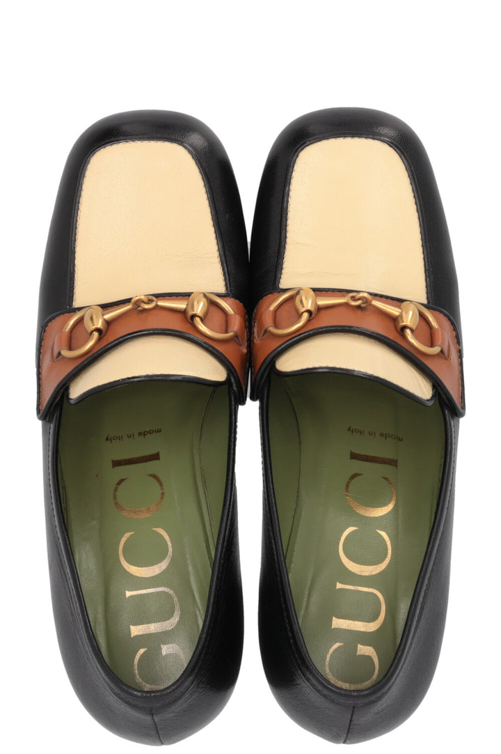 GUCCI Horsebit Platform Heels Black