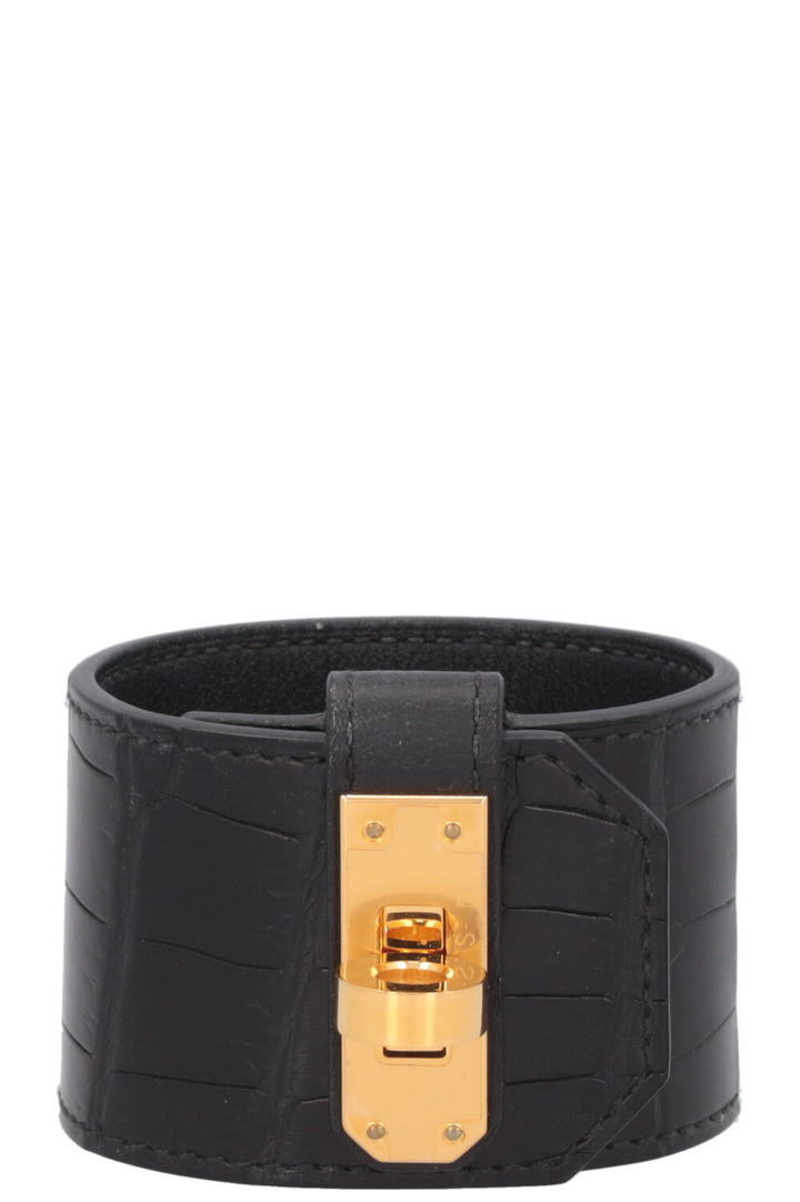 HERMÈS Kelly Twist Bracelet Alligator Black
