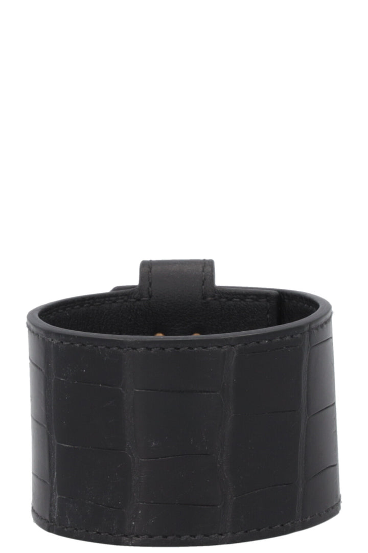 HERMÈS Kelly Twist Bracelet Alligator Black