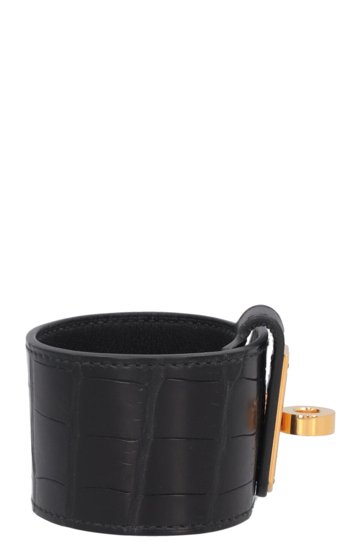 HERMÈS Kelly Twist Bracelet Alligator Black