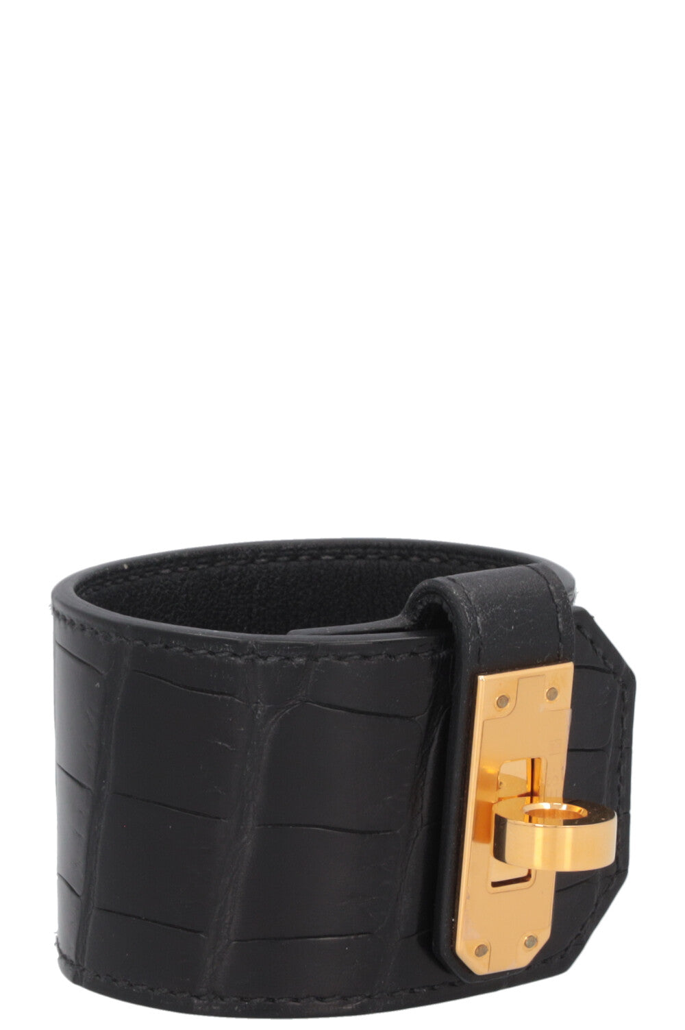 HERMÈS Kelly Twist Bracelet Alligator Black