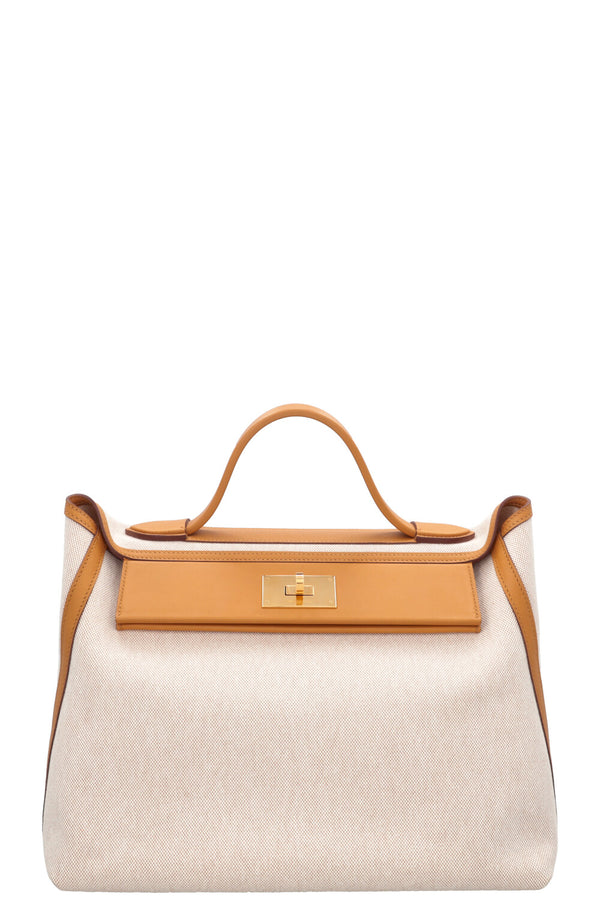 HERMÈS 24/24 35 Bag H Viking Swift Ecru Beige