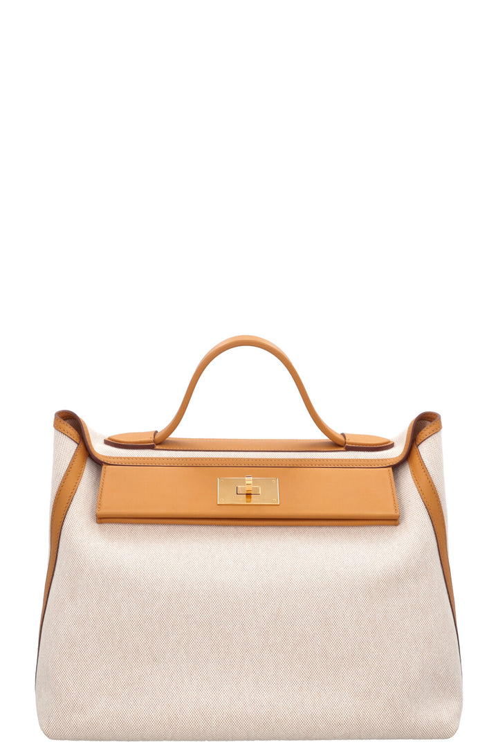 HERMÈS 24/24 35 Bag H Viking Swift Ecru Beige