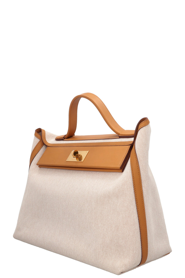 HERMÈS 24/24 35 Bag H Viking Swift Ecru Beige