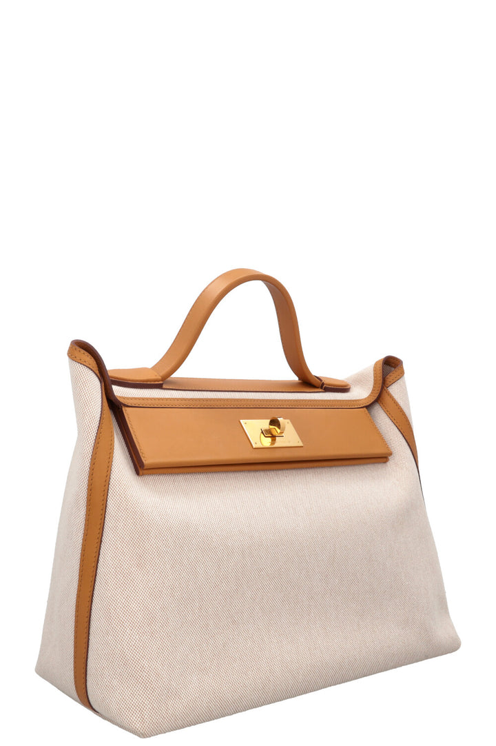 HERMÈS 24/24 35 Bag H Viking Swift Ecru Beige