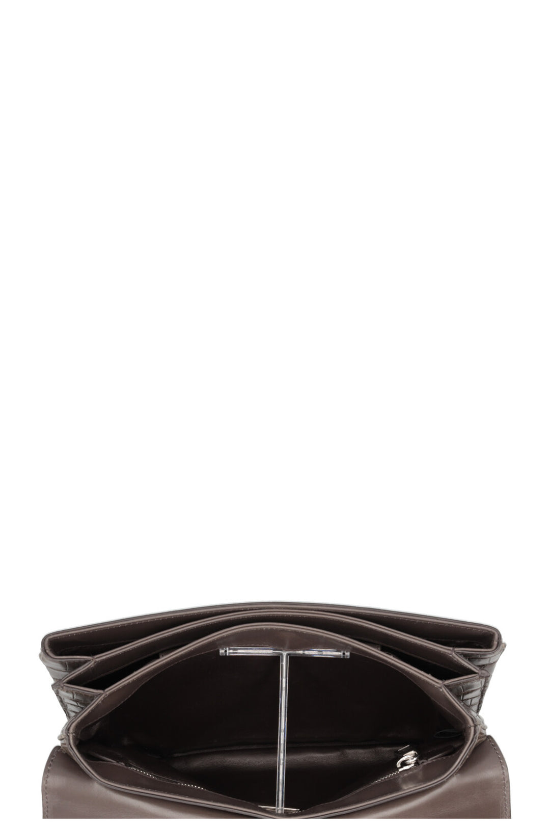 Sac Prada à poignée en alligator gris