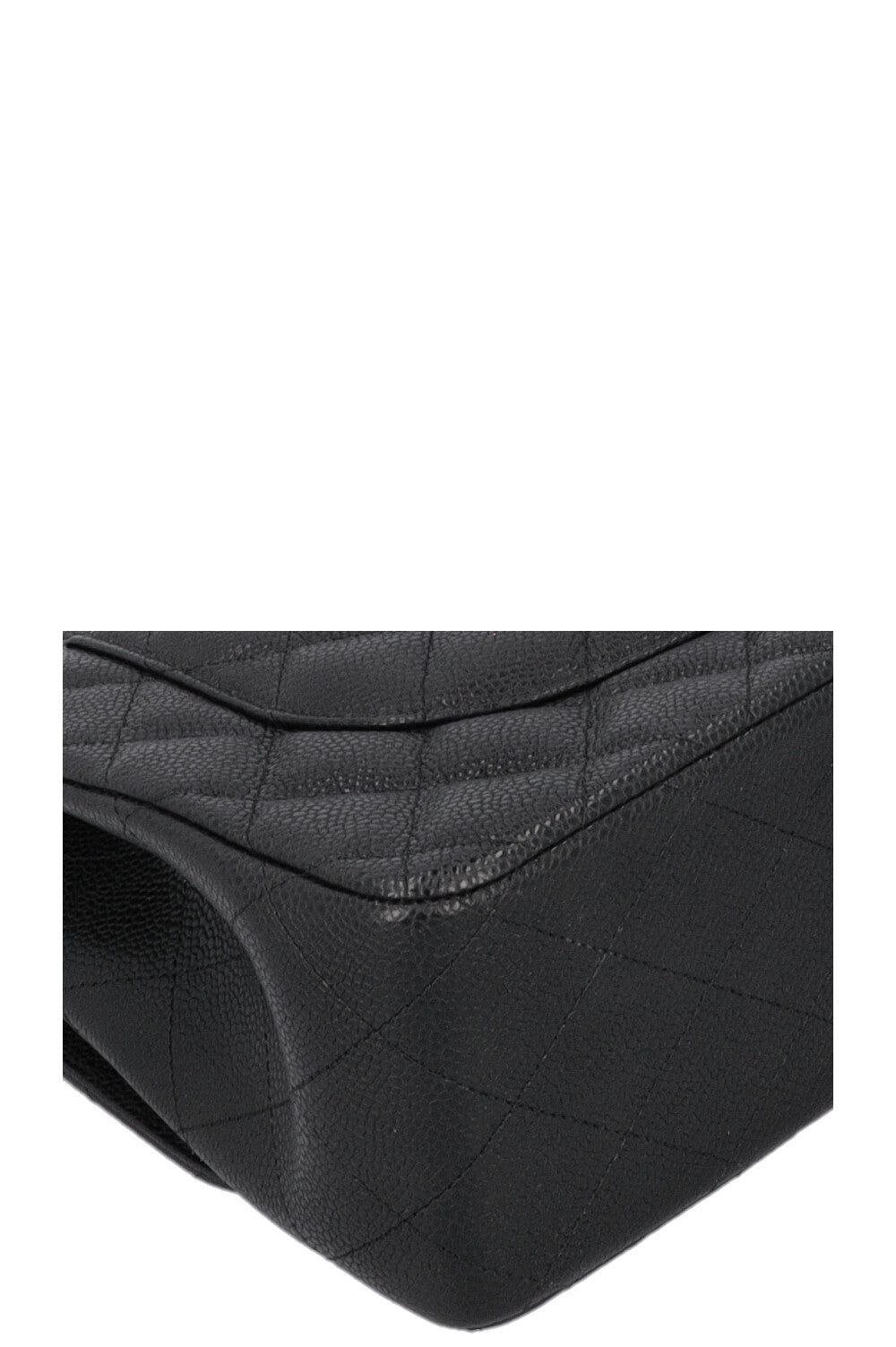 CHANEL Large Double Flap Caviar Leather Black