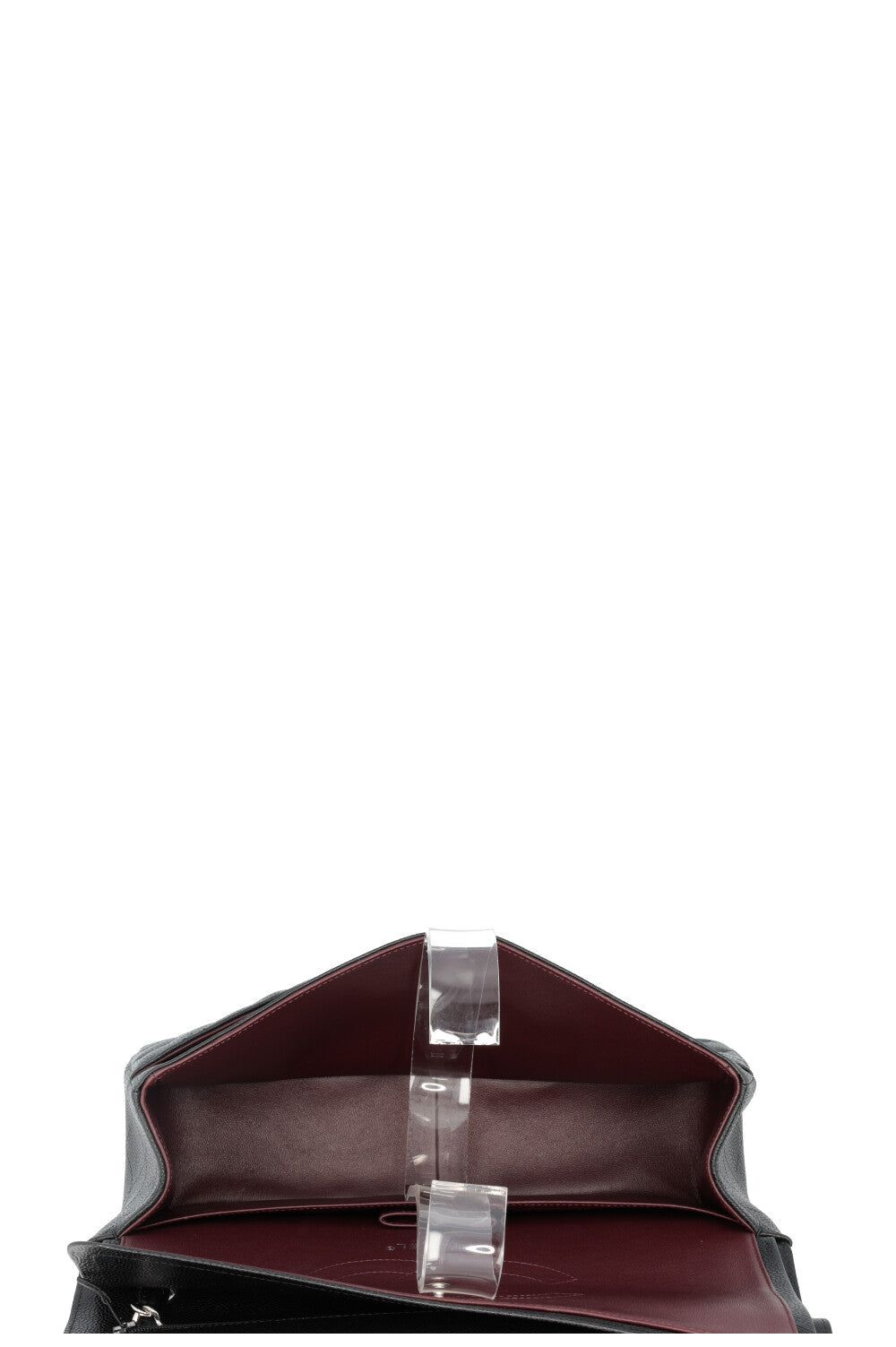 CHANEL Large Double Flap Caviar Leather Black