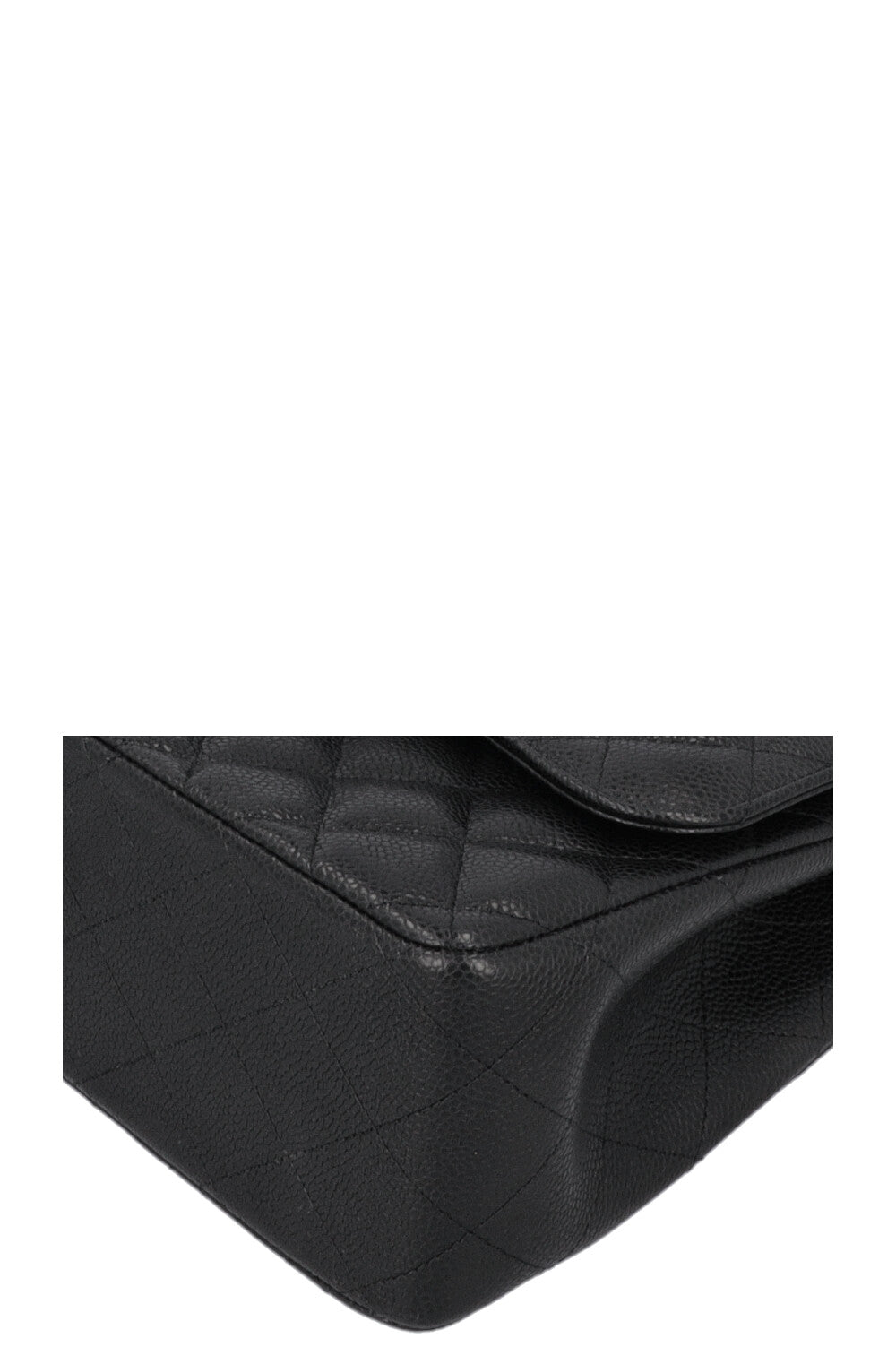 CHANEL Large Double Flap Caviar Leather Black
