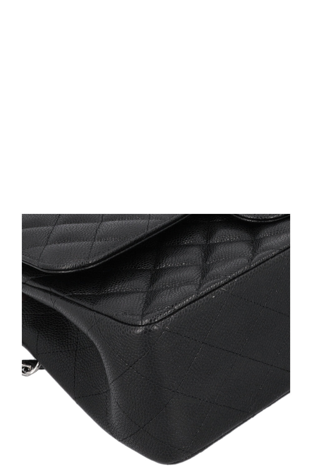 CHANEL Large Double Flap Caviar Leather Black