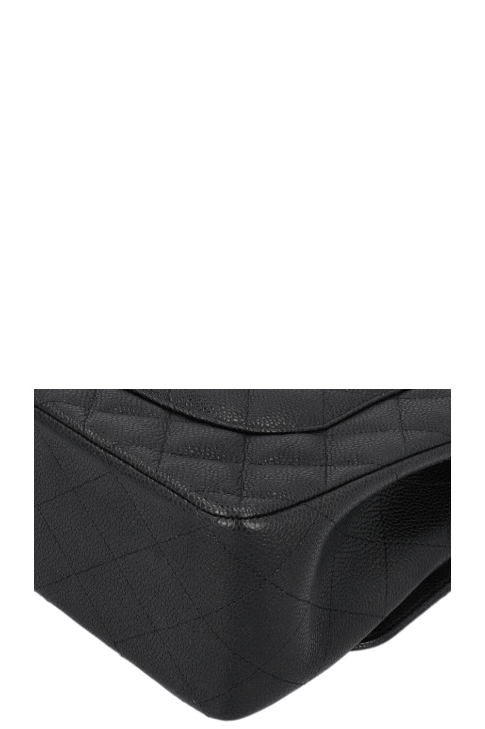 CHANEL Large Double Flap Caviar Leather Black