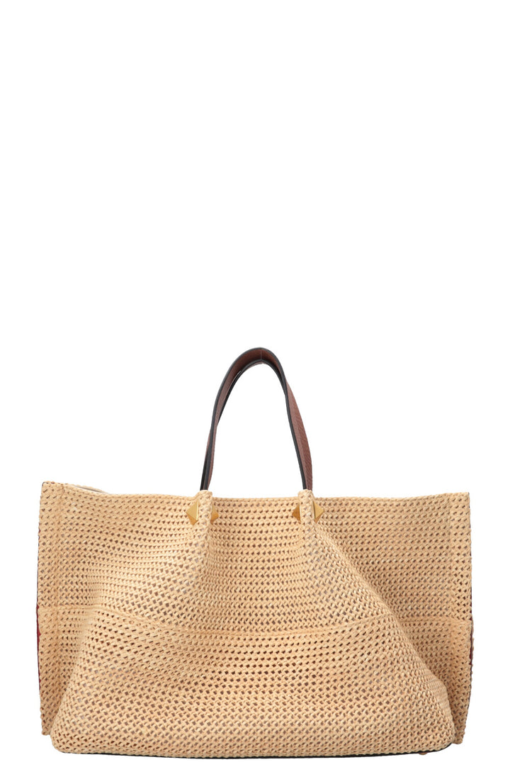 VALENTINO Medium Summer Tote Paille Beige