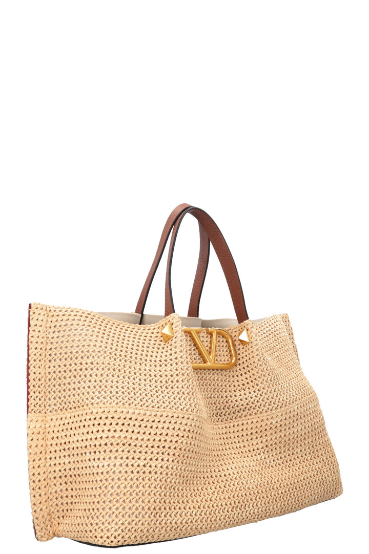 VALENTINO Medium Summer Tote Paille Beige