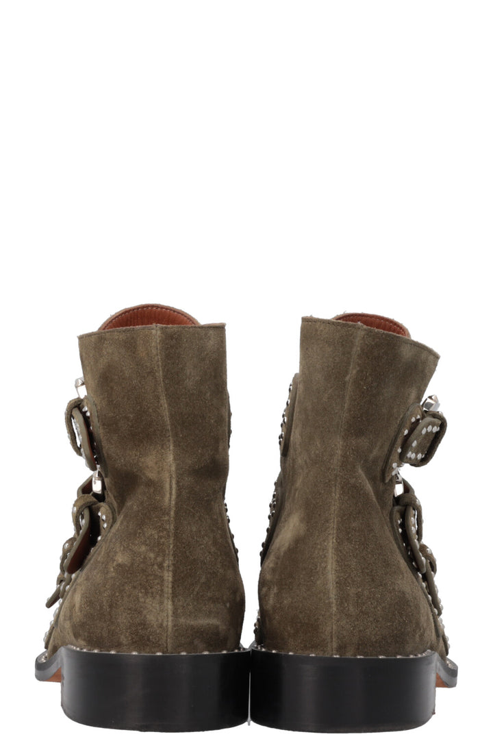 GIVENCHY Studded Boots Suede Green