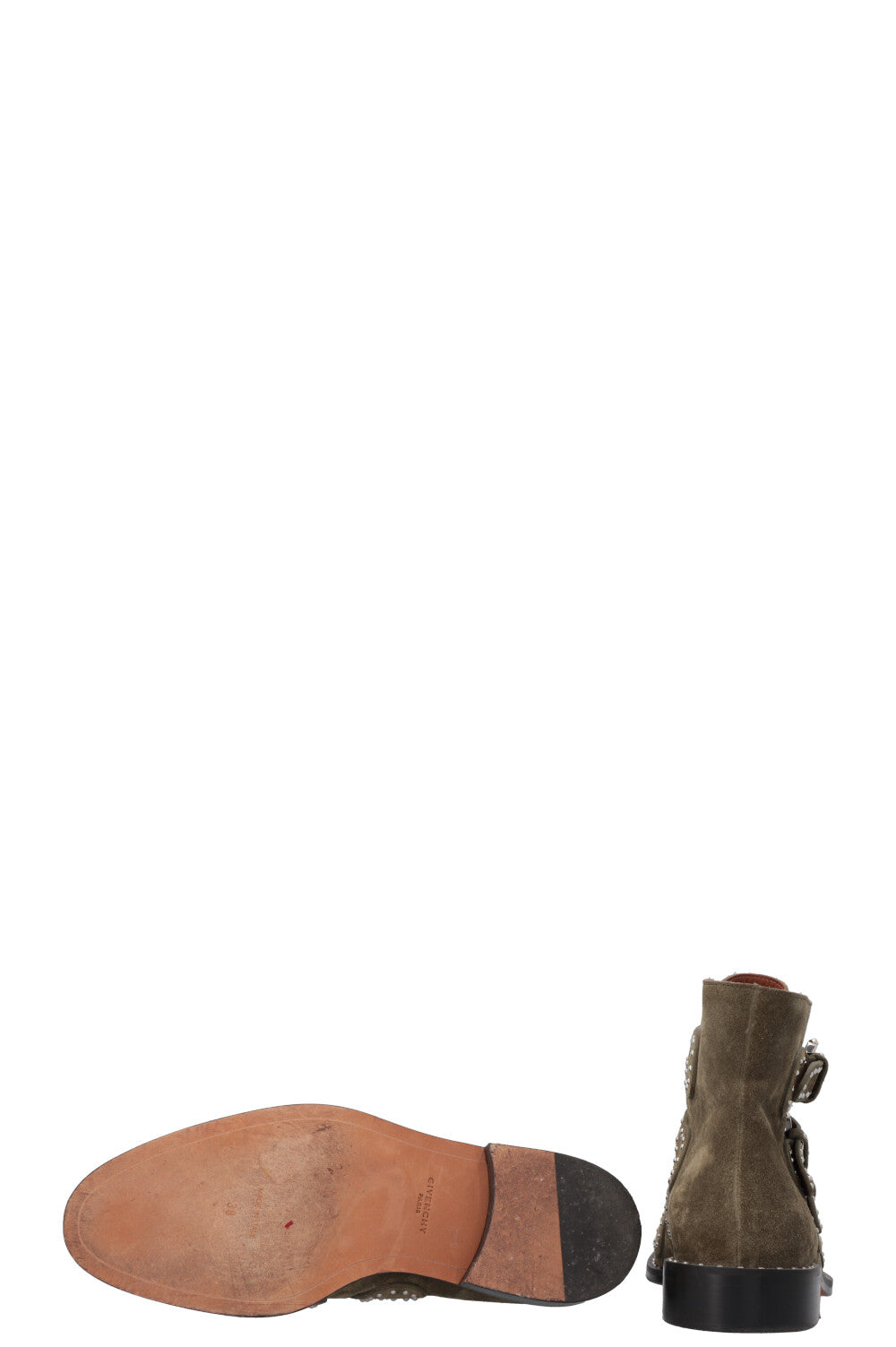 GIVENCHY Studded Boots Suede Green