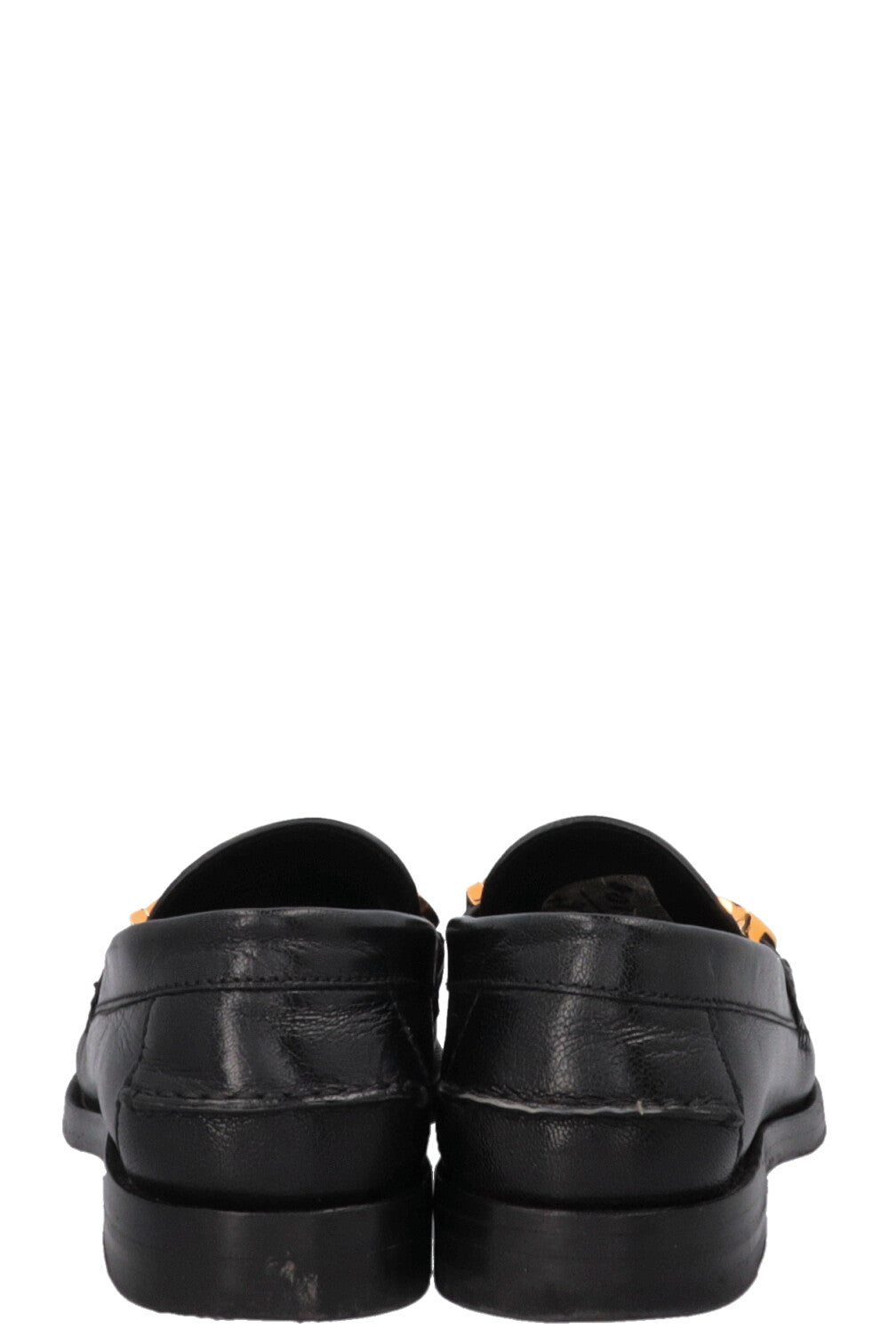 GUCCI Logo Letter Loafers Black