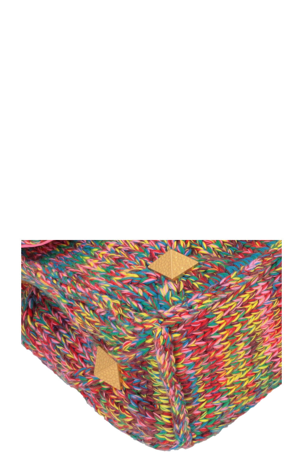VALENTINO Large Roman Stud Bag Tweed Multicolor