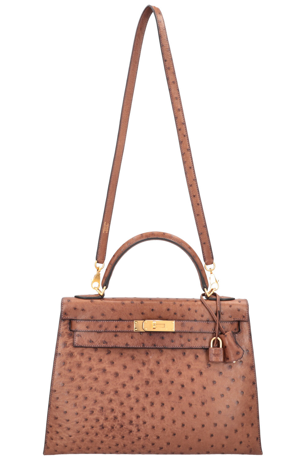 Kelly 32 Sellier Ostrich Noisette