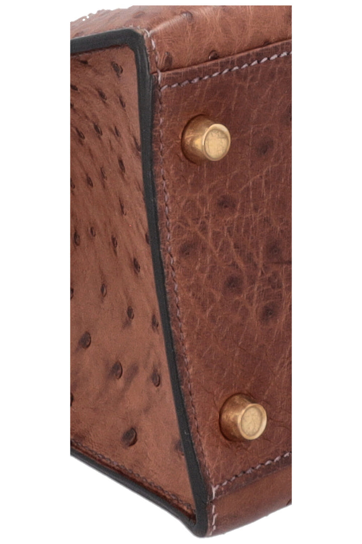 Kelly 32 Sellier Ostrich Noisette