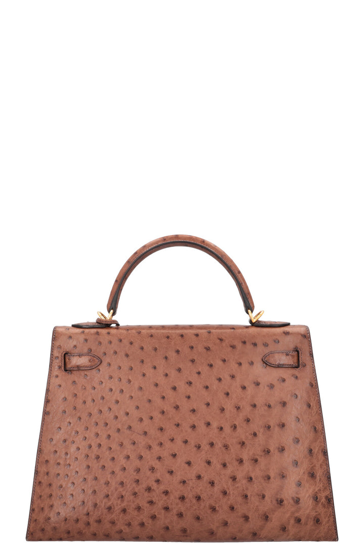 Kelly 32 Sellier Ostrich Noisette