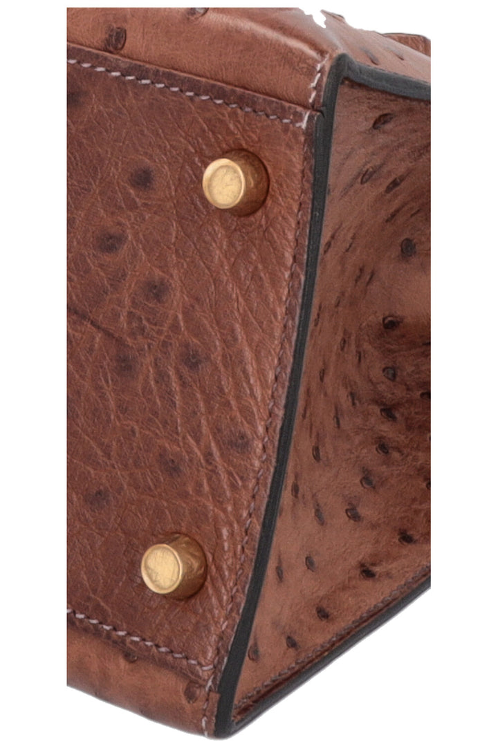 Kelly 32 Sellier Ostrich Noisette