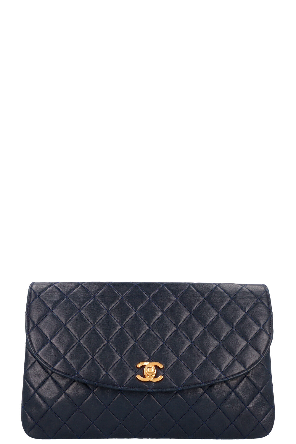 CHANEL Vintage Classic Flap Bag Midnight Blue