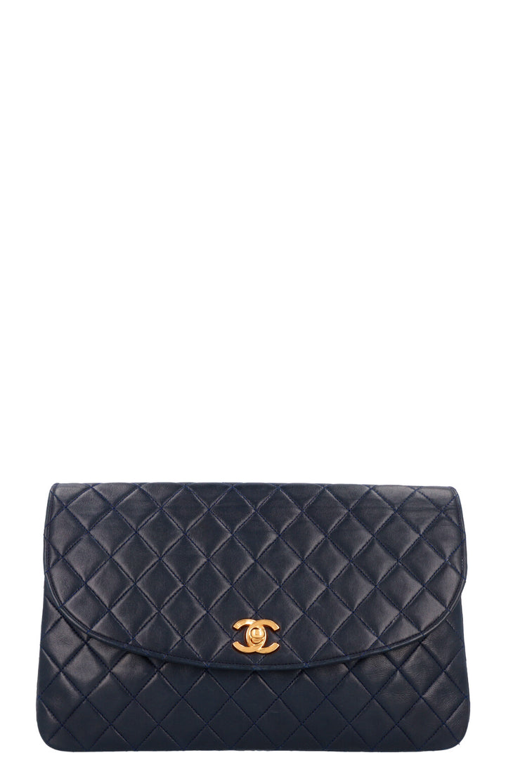 CHANEL Vintage Classic Flap Bag Midnight Blue