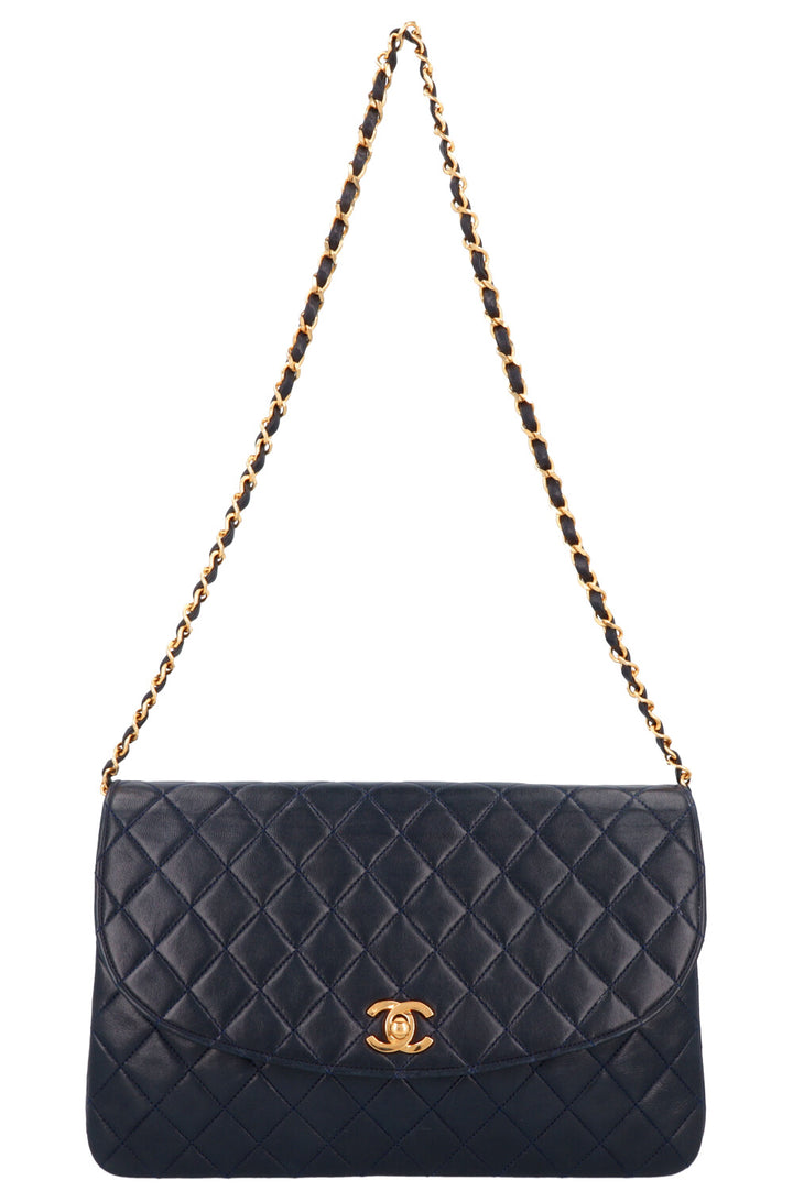 CHANEL Vintage Classic Flap Bag Midnight Blue