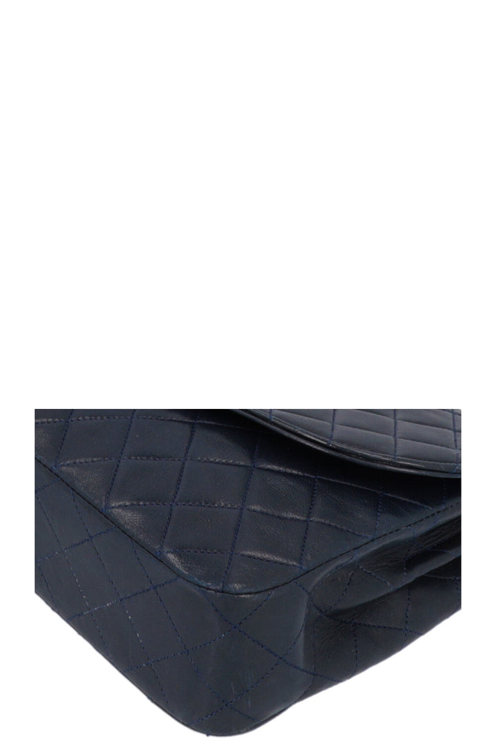 CHANEL Vintage Classic Flap Bag Midnight Blue