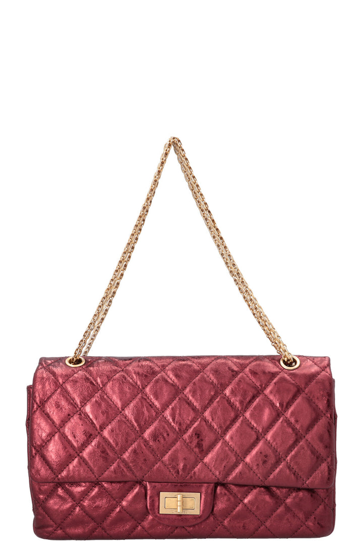 CHANEL 2.55 Reissue Double Flap Maxi Bag Metallic Red