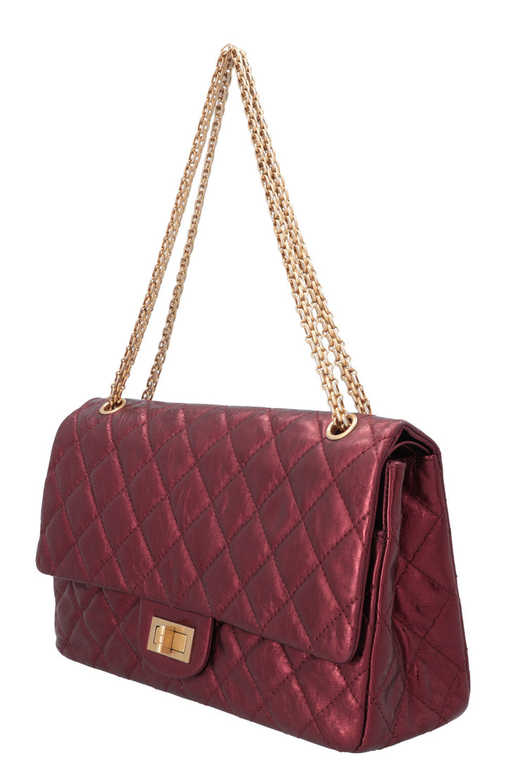 CHANEL 2.55 Reissue Double Flap Maxi Bag Metallic Red
