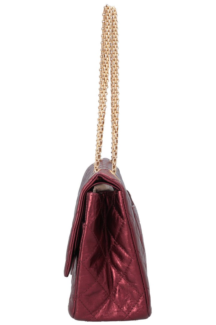 CHANEL 2.55 Reissue Double Flap Maxi Bag Metallic Red