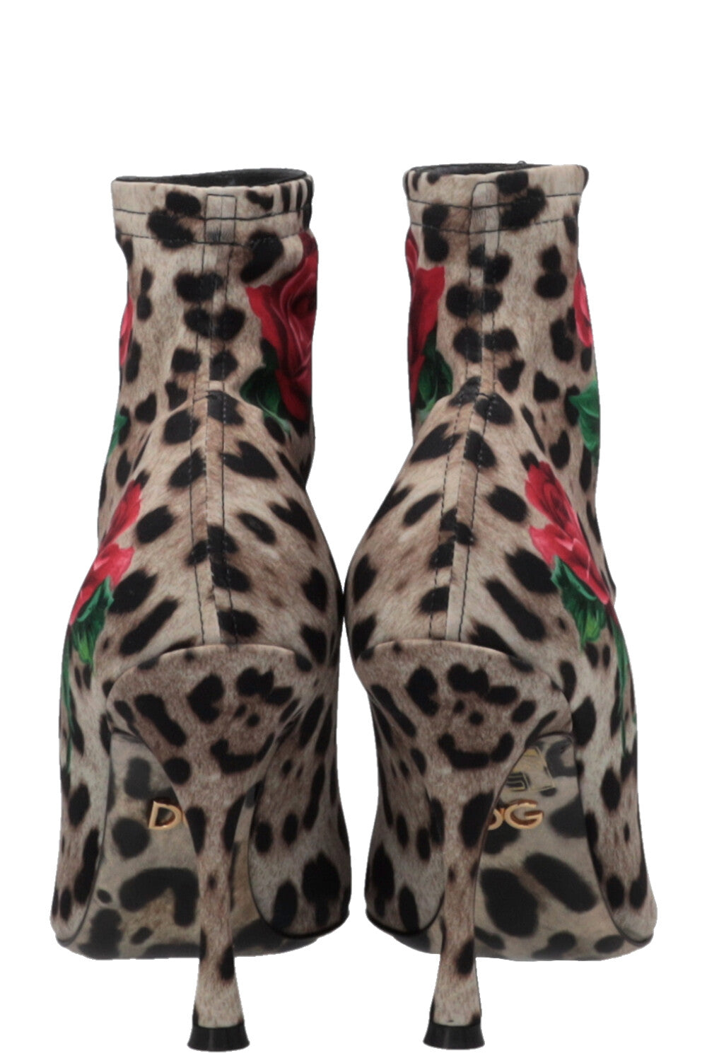 DOLCE&GABBANA Cheetah Rose Sock Heels