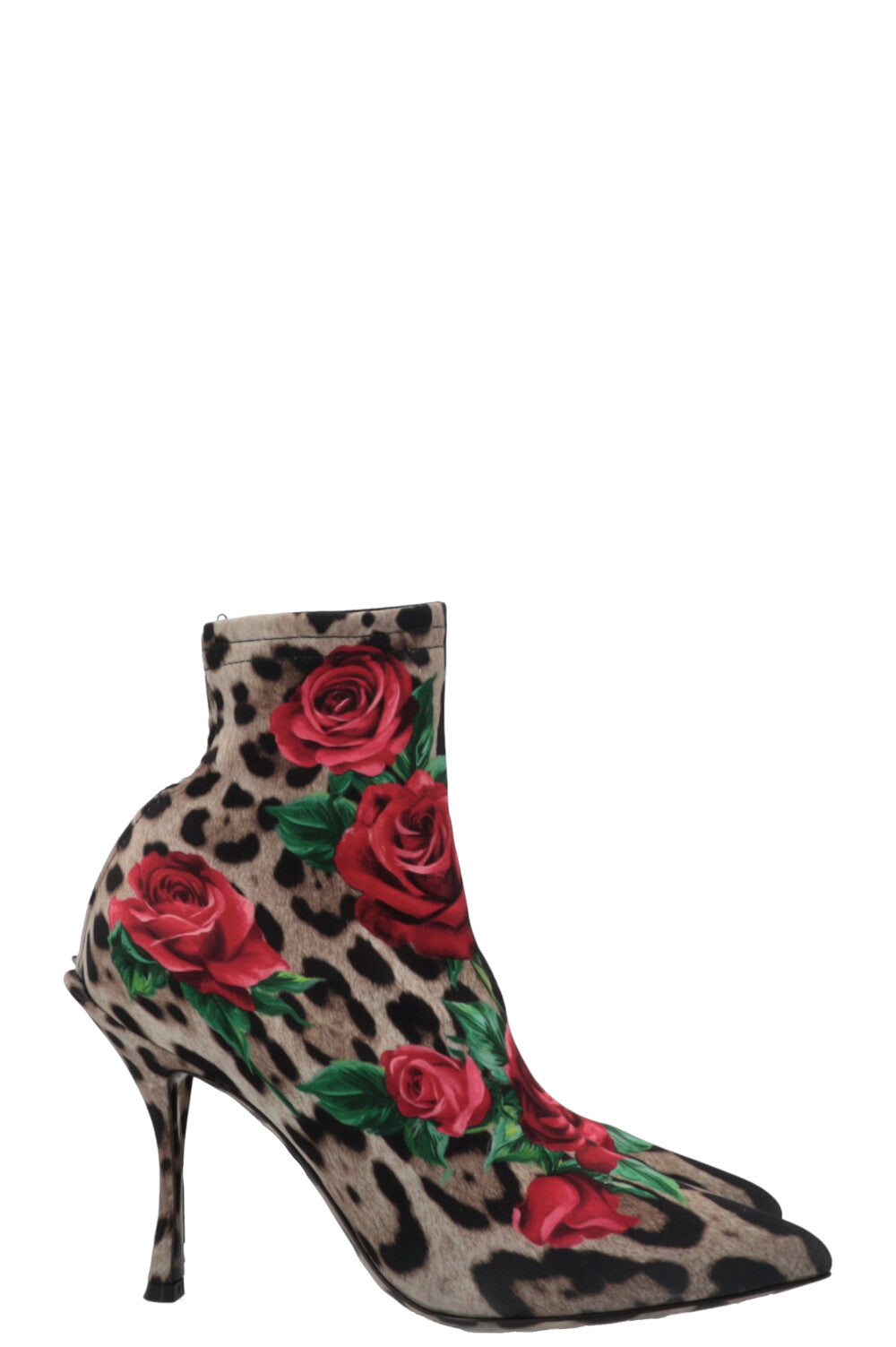 DOLCE&GABBANA Cheetah Rose Sock Heels