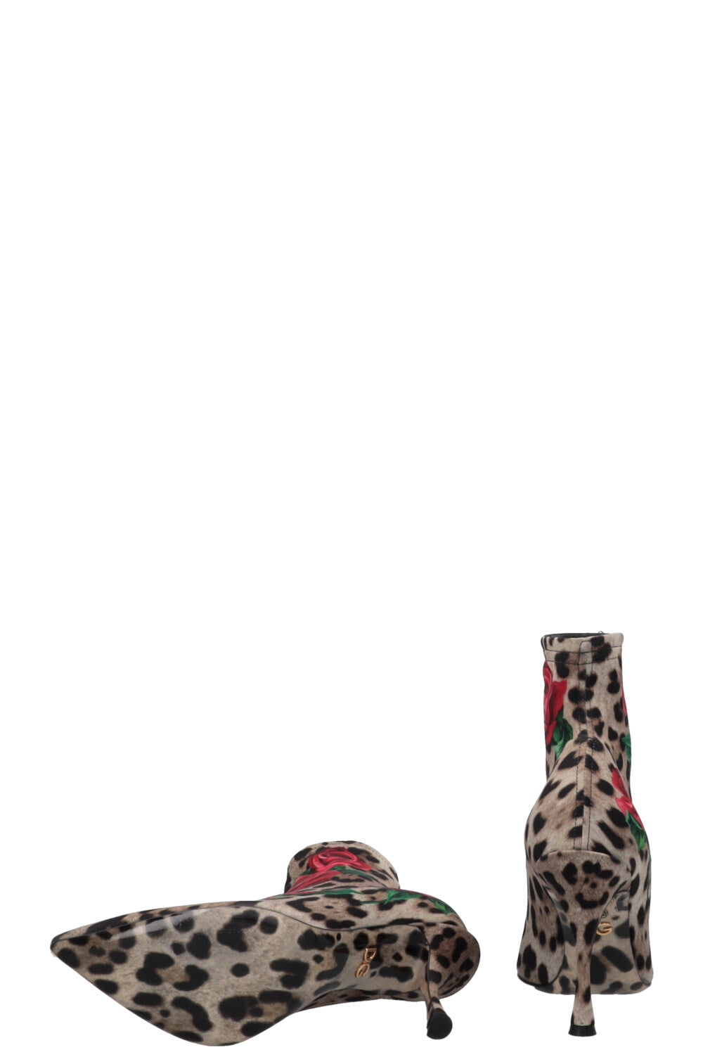 DOLCE&GABBANA Cheetah Rose Sock Heels