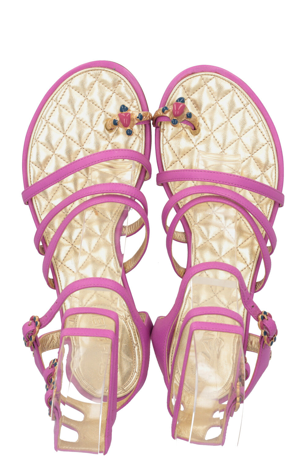 CHANEL 2015 Gripoix Sandals Purple