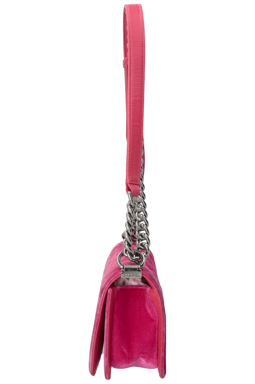 CHANEL Boy Bag Small Velvet Pink