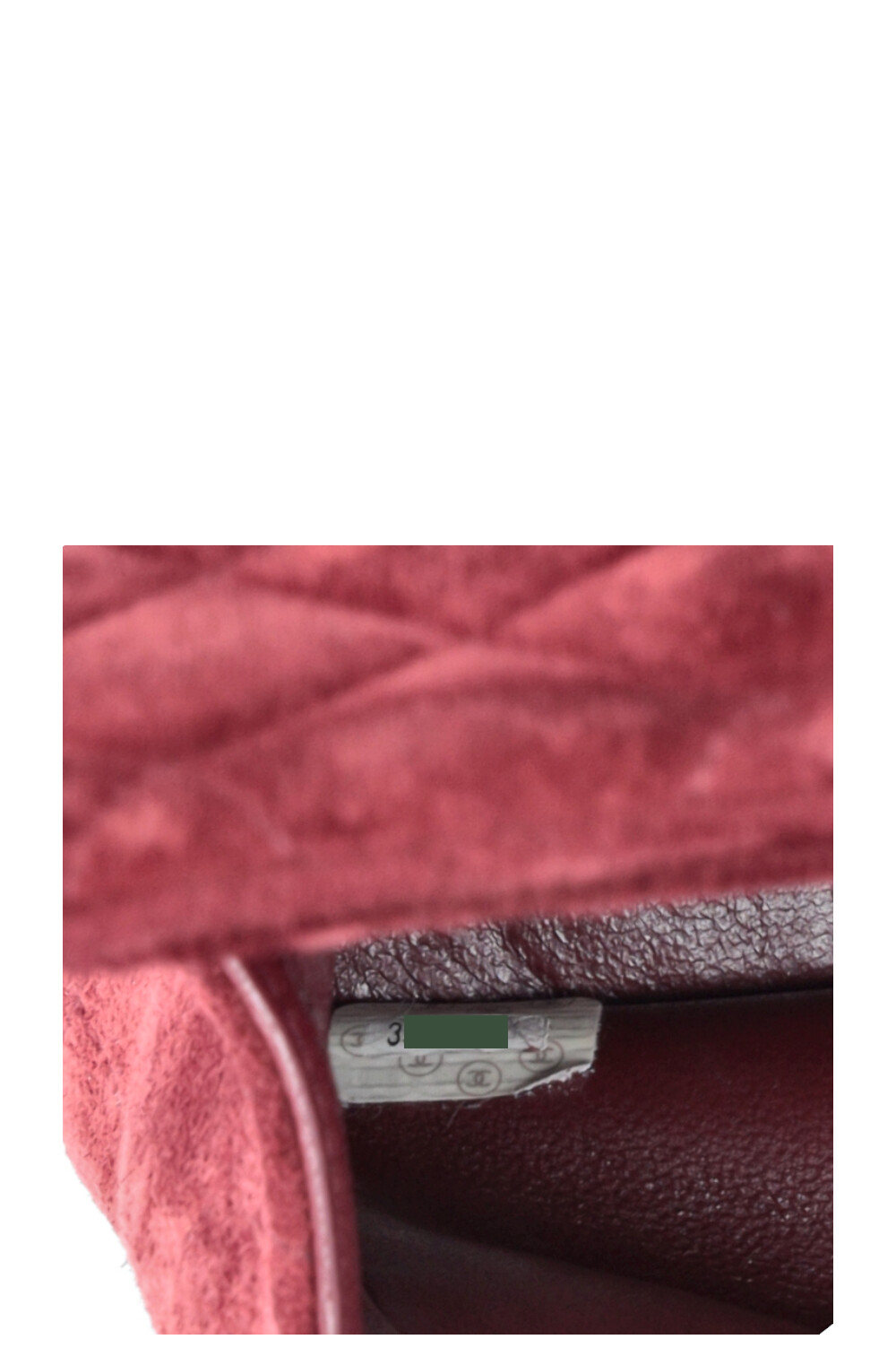 CHANEL Vintage Double Flap Bag Suede Burgundy