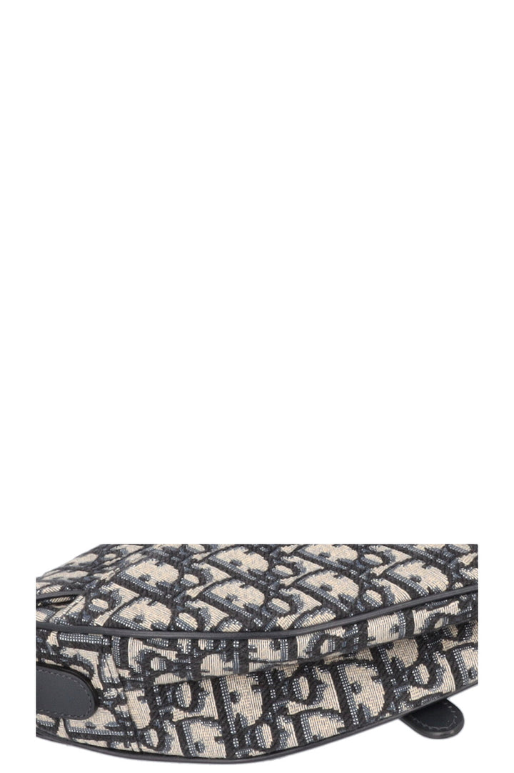 CHRISTIAN DIOR Saddle Bag Oblique Blue