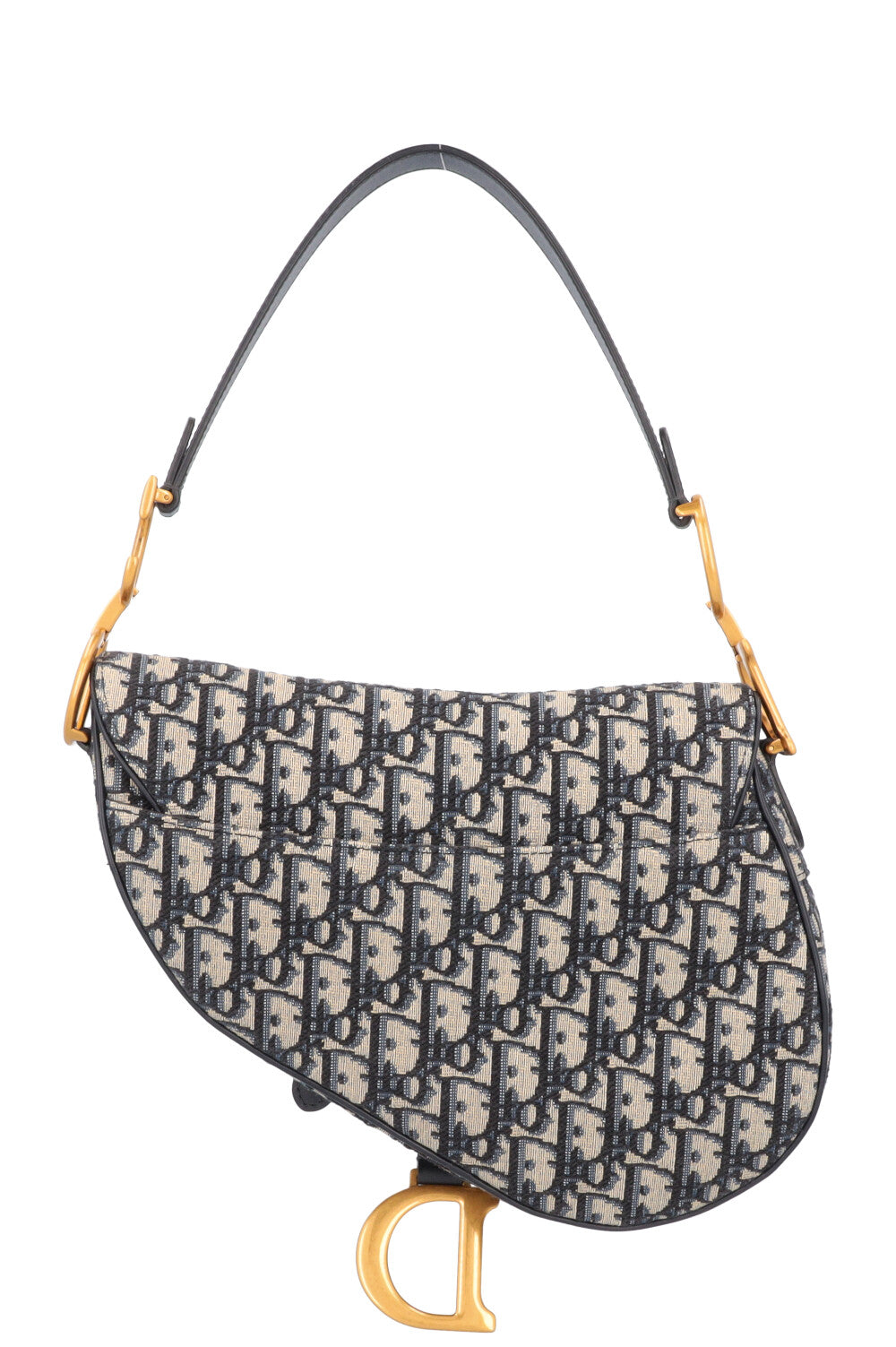 CHRISTIAN DIOR Saddle Bag Oblique Blue