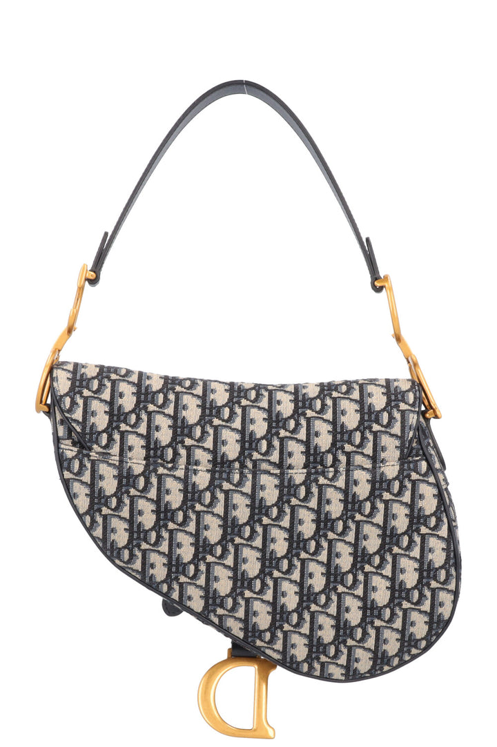 CHRISTIAN DIOR Saddle Bag Oblique Blue