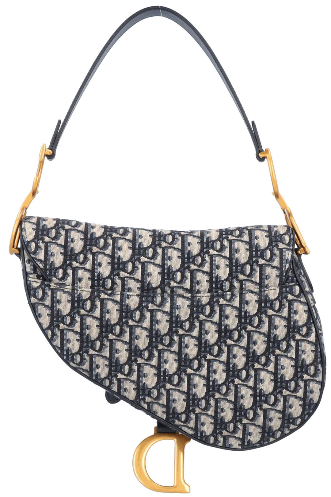 CHRISTIAN DIOR Saddle Bag toile oblique bleue