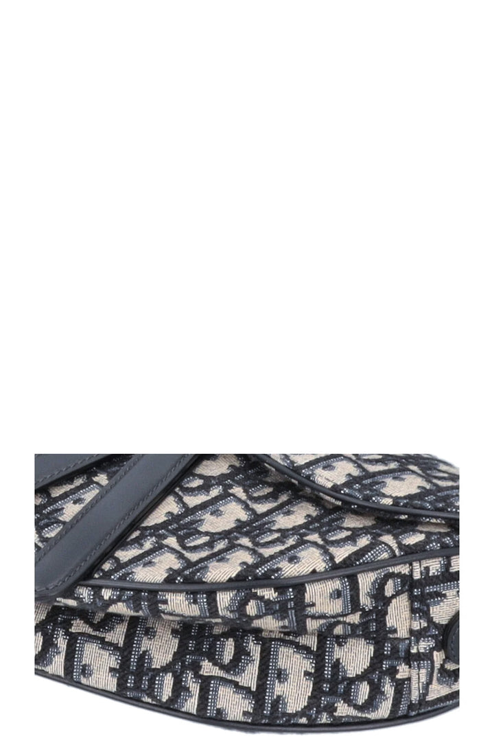 CHRISTIAN DIOR Saddle Bag toile oblique bleue