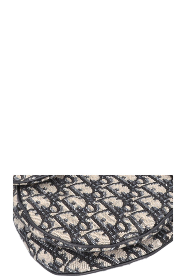 CHRISTIAN DIOR Saddle Bag Oblique Blue