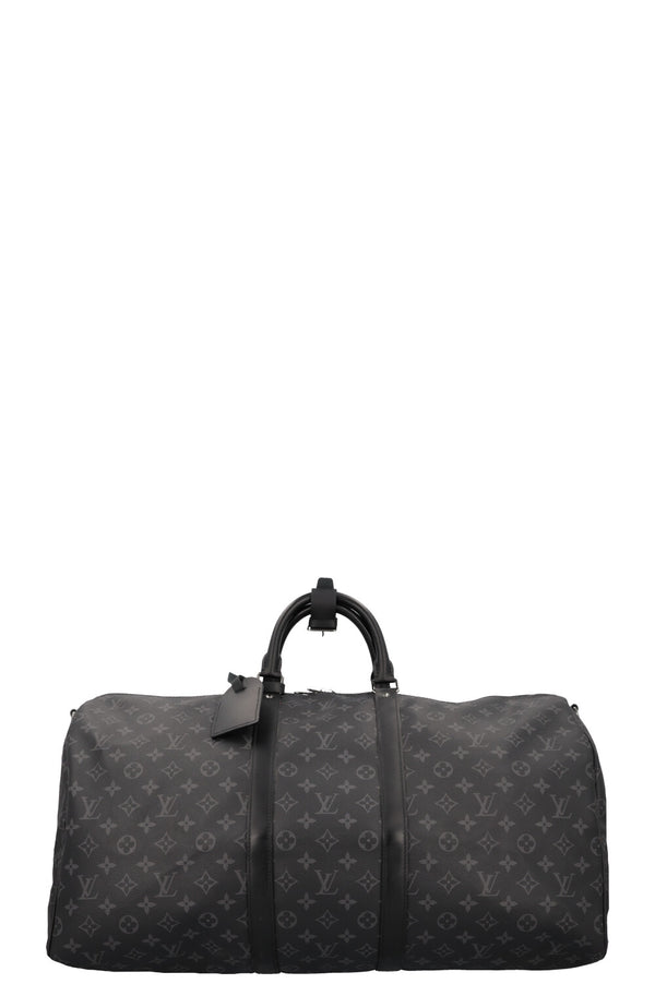 LOUIS VUITTON Keepall 55 Bandouliere Monogram Eclipse Black