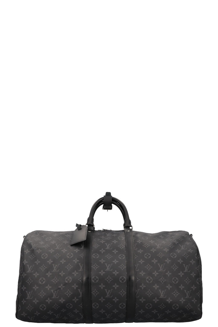 LOUIS VUITTON Keepall 55 Bandouliere Monogram Eclipse Black