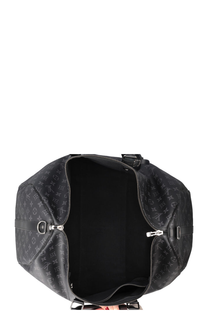 LOUIS VUITTON Keepall 55 Bandouliere Monogram Eclipse Black