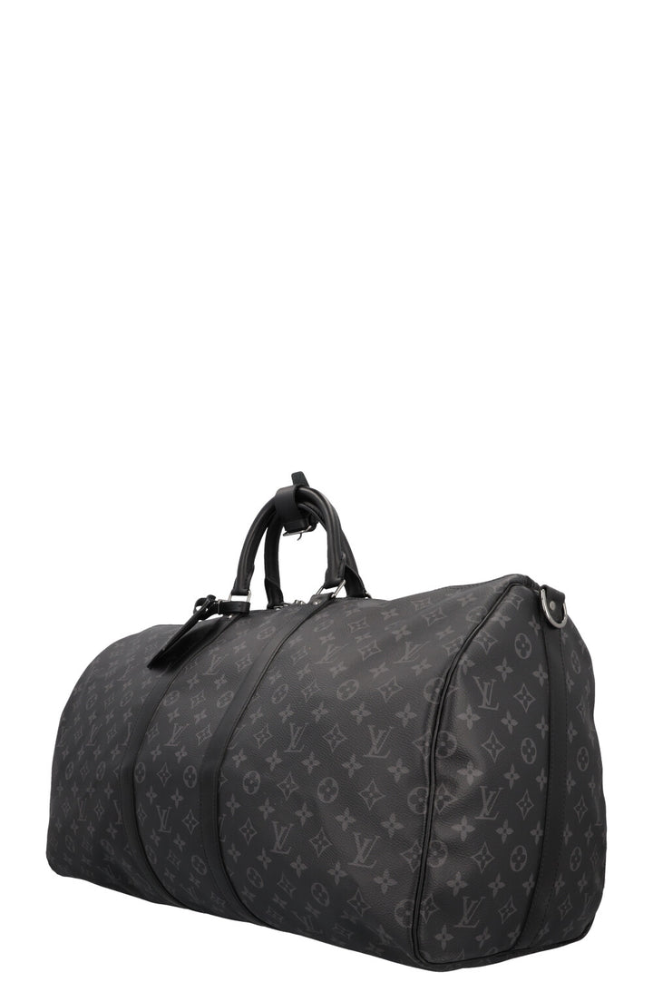 LOUIS VUITTON Keepall 55 Bandouliere Monogram Eclipse Black