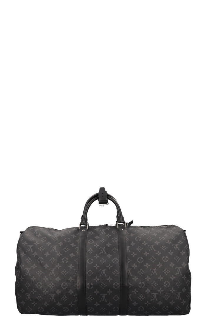 LOUIS VUITTON Keepall 55 Bandouliere Monogram Eclipse Black
