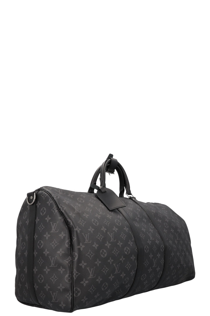 LOUIS VUITTON Keepall 55 Bandouliere Monogram Eclipse Black